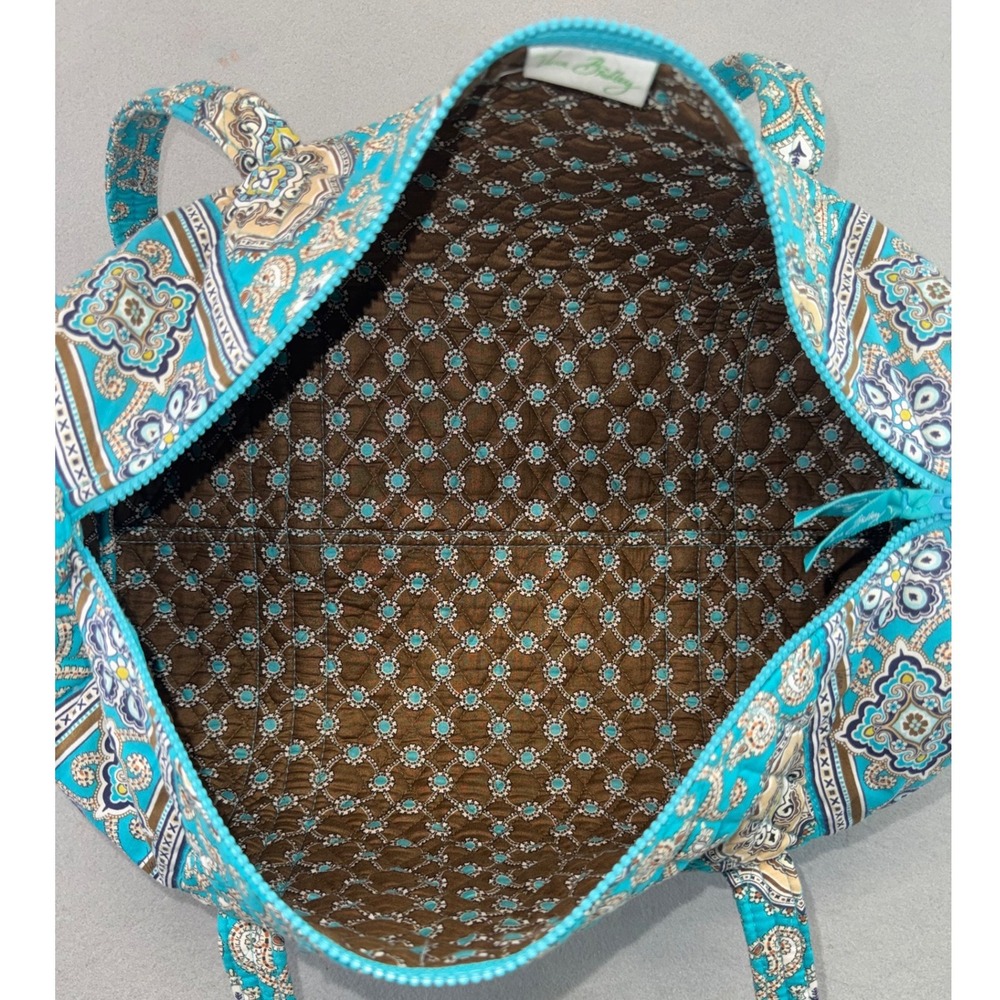 Vera Bradley Retired Totally Turquoise Small Original Duffel Bag - Picture 3 of 10